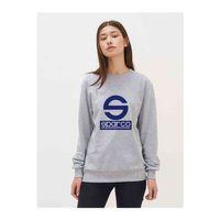 Sparco Logo Baskılı Gri Kadın Sweatshirt