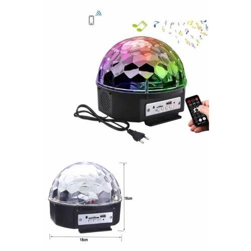Led Işık Disko Topu Bluetooth Hoparlörlü Usb Müzik Çalar Kumandalı
