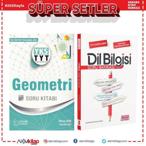 Palme TYT Geometri ve AKM Dil Bilgisi Soru Bankası Seti 2 Kitap