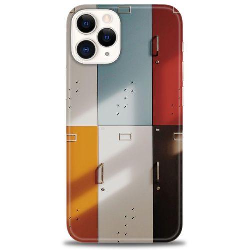 iPhone 12 Pro Max Kılıf HD Baskılı Kılıf - Renkli Kapılar + Tam Ekran Koruyucu