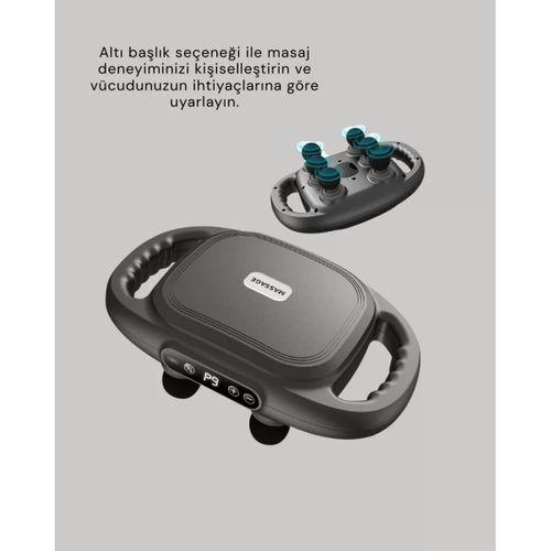 Şarjlı 6 Başlıklı Masaj Tabancası 2000 Mah Sessiz Güçlü Motor