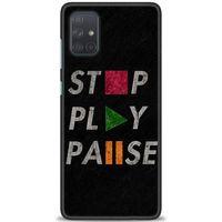 Samsung Galaxy A71 Kılıf HD Baskılı Kılıf - Stop Play + Tam Ekran Koruyucu