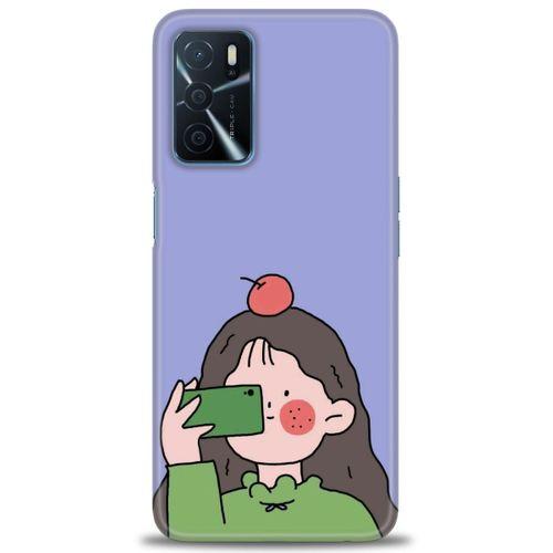 Oppo A16 Kılıf HD Baskılı Kılıf - Yeşil Kız + Tam Ekran Koruyucu