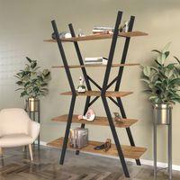 Buradabak Dekoratif Kitaplık 5 Raflı Kitaplık Alart Rio X Kitaplık & Gümü