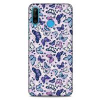 Huawei P30 Lite Kılıf Kelebek Etkisi (28) Arka Kapak Karışık Renkli