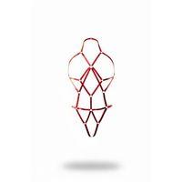 Kırmızı Body Harness Metal Halka Detaylı Çapraz Bantlı - Brf1082