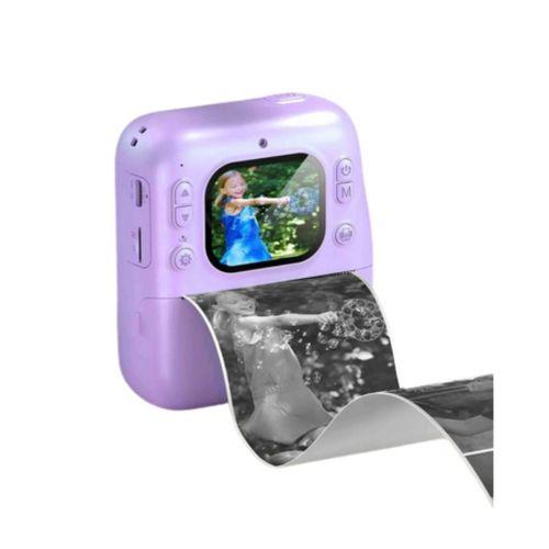 Çocuklar İçin Anında Baskılı Kamera Hd Ekran 4 Rulo Kağıt 5 Kalem Set Hediyeli