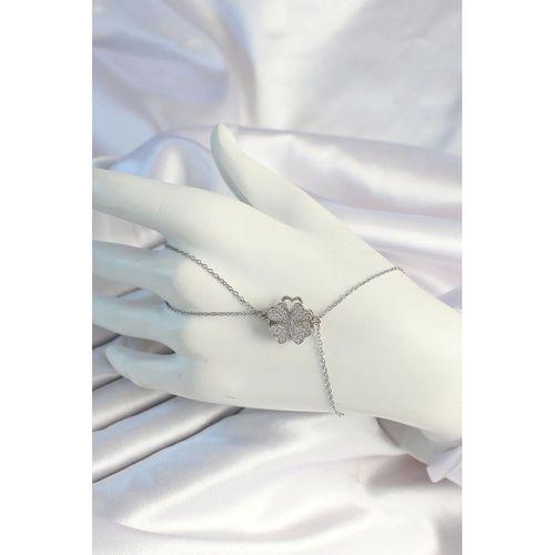 316L Çelik Zincirli Gümüş Renk Dönen Yonca Şahmeran