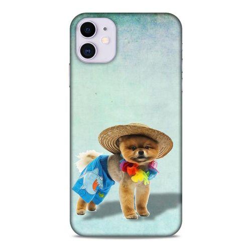 Apple Iphone 11 Kılıf Köpek Kıyafetleri (16) Kalın Kılıf Pomeranian Şort