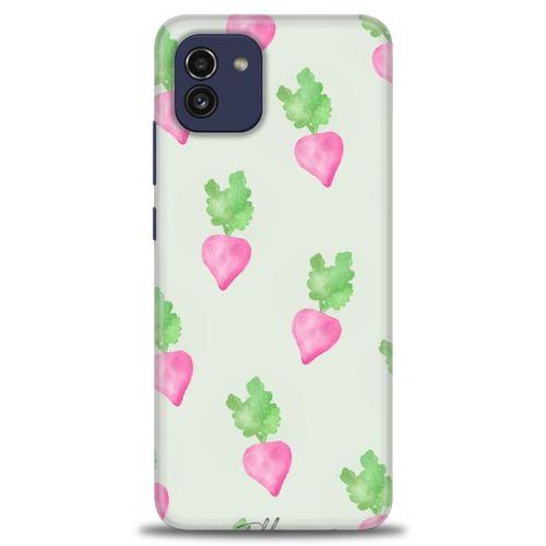 Samsung Galaxy A03 Kılıf HD Baskılı Kılıf - Pembe Havuçlar + Tam Ekran Koruyucu