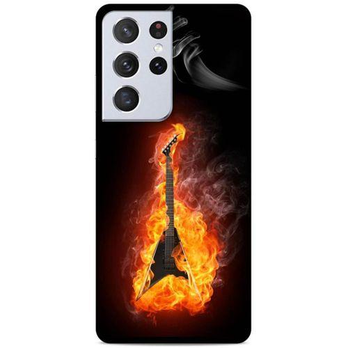 Lopard Samsung Galaxy S21 Ultra Uyumlu Kılıf FireX (12) Koruyucu Silikon Elektro Gitar