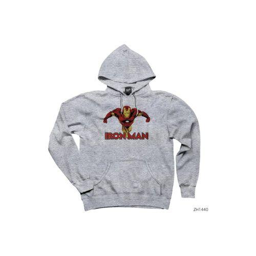 Avengers Infinity War Iron Man Fly Gri Kapşonlu Sweatshirt Hoodie