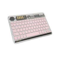 ZR612 Rgb Şeffaf Pembe Bluethooth Klavye