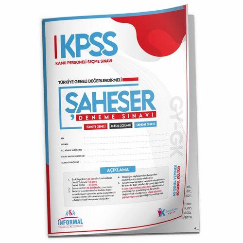 KPSS Lisans GY-GK Şaheser FIRSAT ÜRÜNÜ Türkiye Geneli Dijital Çözümlü Deneme Kitapçığı (OPTİK EKLİ)