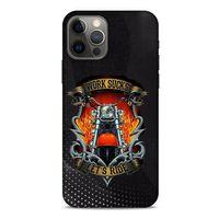 Apple iPhone 12 Pro Uyumlu Kılıf Motorsiklet (8) Baskılı Kılıf Harley Davidson