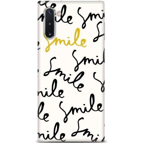 Samsung Galaxy Note 10 Kılıf HD Baskılı Kılıf - S Smile + Tam Ekran Koruyucu