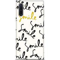 Samsung Galaxy Note 10 Kılıf HD Baskılı Kılıf - S Smile + Tam Ekran Koruyucu
