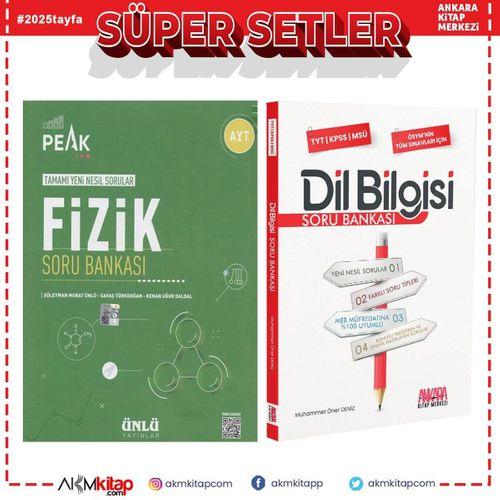 Ünlü Yayıncılık AYT Fizik Best Peak ve AKM Dil Bilgisi Soru Bankası Seti 2 Kitap