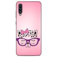 Lopard Samsung Galaxy A70 Uyumlu Kılıf Kediler (12) Koruyucu Silikon Kurdelalı