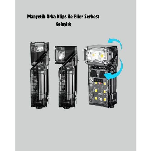 Sensörlü Led Kafa Feneri Şarj Edilebilir Manyetik Eller Serbest Yeni Nesil