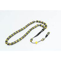 Oltu Taşı Ve Sarı Galalith Örgü İşleme Tespih