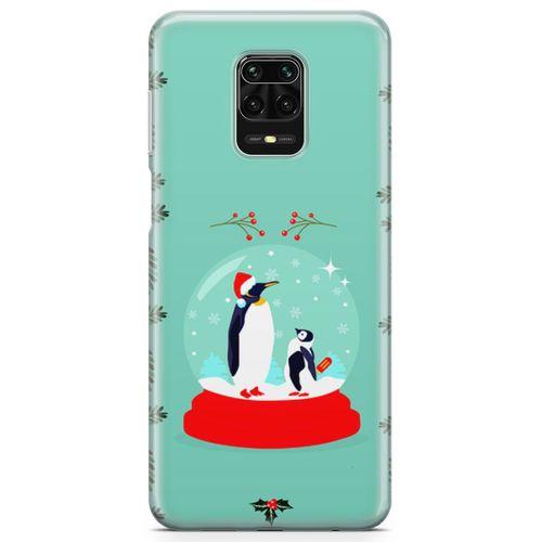Xiaomi Redmi Note 9 Pro Kılıf Kar Küresi Penguen Arka Kapak Koruma Desenli Full Koruyucu