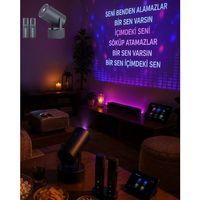 Bluetooth Hoparlörlü Akıllı Projektör Kablosuz Karaoke Mikrofonlu