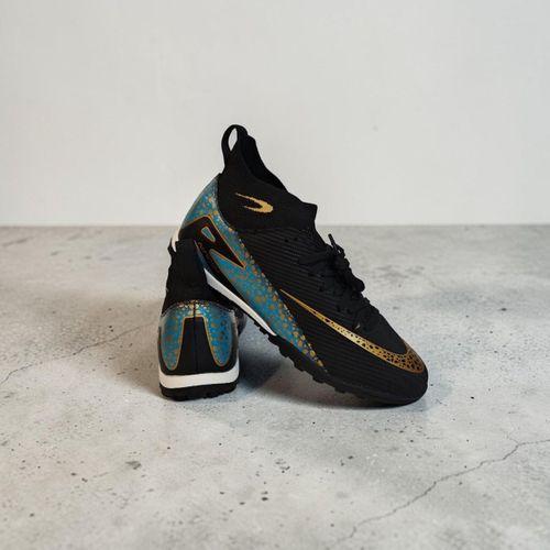 Laliga 610 Siyah-Turkuaz Çoraplı Halı Saha Futbol Ayakkabı