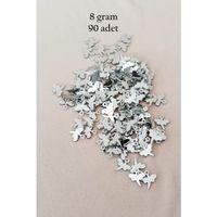 Oya Abiye Bileklik Kolye Pleksi Metalik Plastik Pul Gümüş Renk 8 gram 90 adet - BNC503
