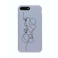 iPhone 7 Plus Çift Yüz Desenli Lila Telefon Kılıfı