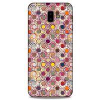 Samsung Galaxy J6 Plus Kılıf Pastel Renkler (36) Glitter Kılıf Sarı Pembe