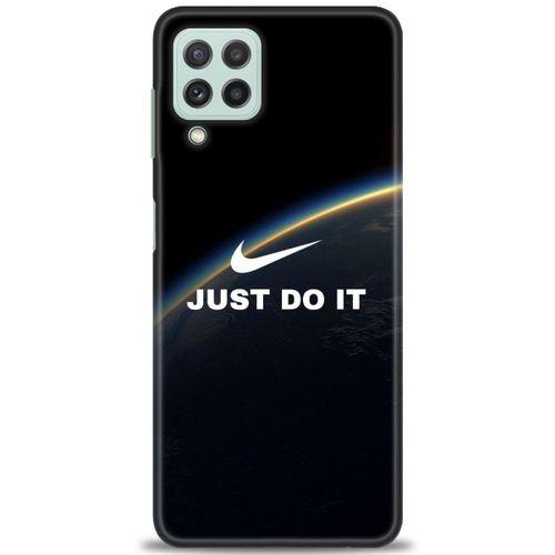Samsung Galaxy M22 Kılıf HD Baskılı Kılıf - Nike Dünya + Tam Ekran Koruyucu