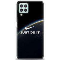 Samsung Galaxy M22 Kılıf HD Baskılı Kılıf - Nike Dünya + Tam Ekran Koruyucu