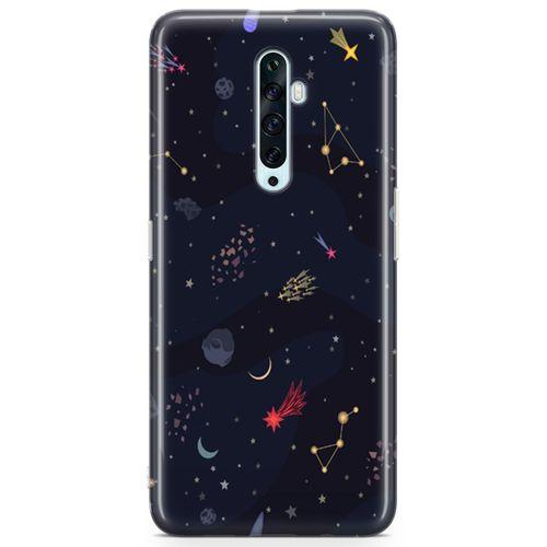 Oppo Reno2 Z 2019 Kılıf Night Sky Arka Kapak Koruma Desenli Full Koruyucu