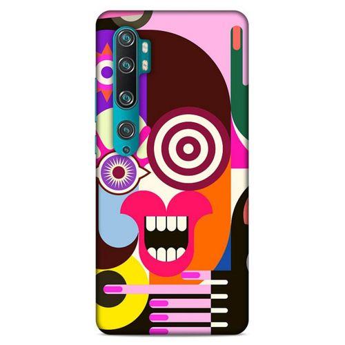 Lopard Xiaomi Mi Note 10 Pro Uyumlu Kılıf Soyut Sanat (10) Desenli Full Koruma Kılıfı