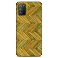 Lopard Xiaomi Poco M3 Uyumlu Kılıf Wood'X (32) Soft Silikon Kılıf Desenli