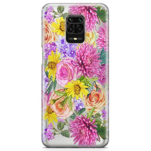 Xiaomi Redmi Note 9 Pro Kılıf Çiçek Buketi Arka Kapak Koruma Desenli Full Koruyucu