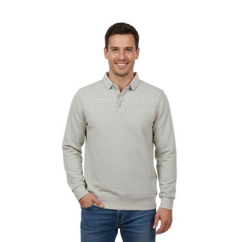 Erkek Gömlek Yaka Jakarlı Regular Fit Sweatshirt BGL-ST04958