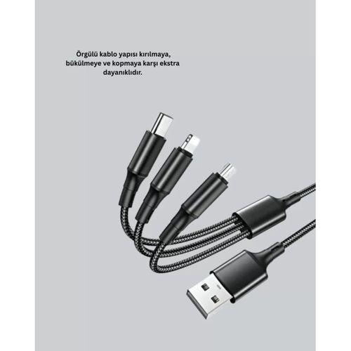 Hızlı Şarj Destekli Çoklu Şarj Kablosu – Seyahat Ve Günlük Kullanım