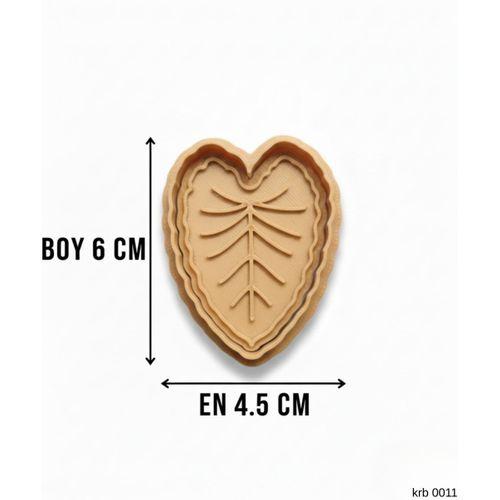 Ince Damar Kalp Yaprak Sekillendirici Kalip Kurabiye Hamur Kesici Oyun ve Seker Hamuru Seti