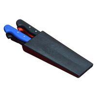 Plastik Bıçak Kütüklüğü 4 Lü - Kırmızı, Plastik, Kemerlikli Bıçak Çanta