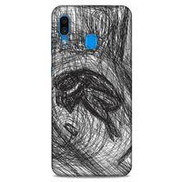 Samsung Galaxy A30 Kılıf Depresyon (37) Silicone Cover Sarı Lacivert