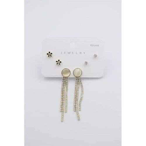 Çoklu Set Küpe - Altın