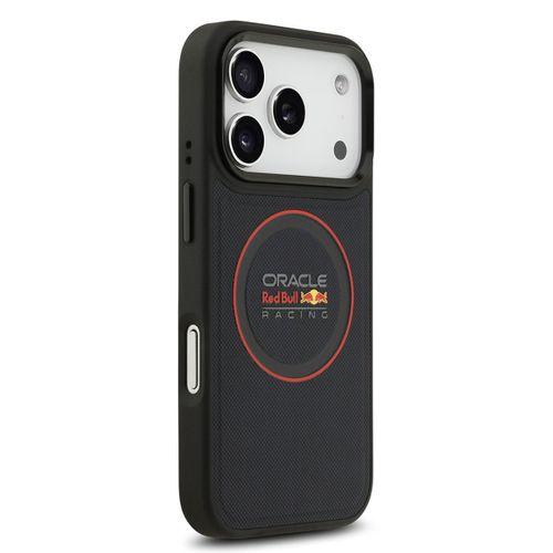 Apple iPhone 17 Pro Kılıf Redbull Orjinal Lisanslı M-safe Şarj Özellikli Kırmızı Halka ve Logo Kabartmalı PU Deri Kapak