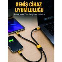 240w Çoklu Şarj Kablosu Type-c Lightning Micro Usb Örgü Kablo