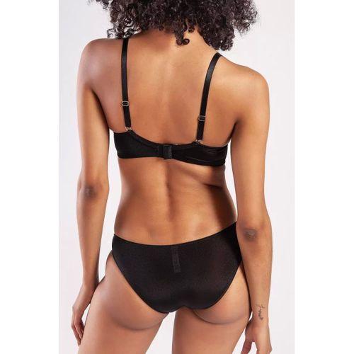 Golshan Garland Mini Slip, Kadın Güpürlü Siyah Külot