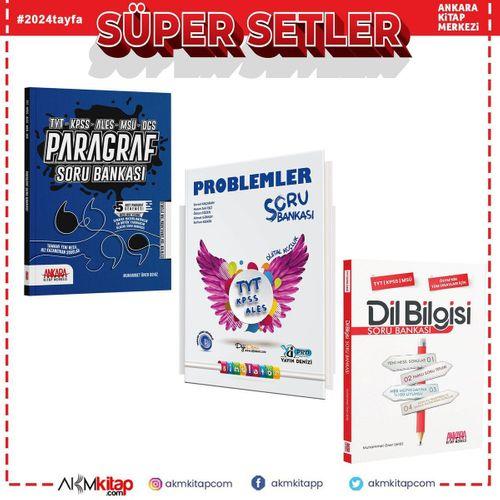 Ankara Kitap Merkezi Dil Bilgisi Paragraf ve Yayın Denizi Problemler Soru Bankası Seti 3 Kitap