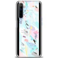 Realme 6 Kılıf HD Baskılı Kılıf - Blue and Purple + Tam Ekran Koruyucu