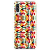 Samsung Galaxy A50s Kılıf Karo Taşlar Arka Kapak Koruma Desenli Full Koruyucu