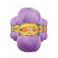 5 Adet Lüks Patik İpi Yünü Lila 98275